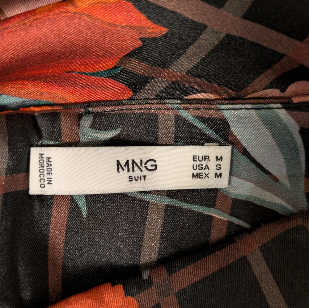 MNG by Mango Floral Black Midi Skirt - Picture 4 of 4